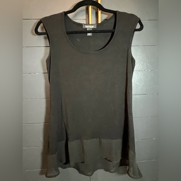 White House Black Market sleeveless women’s tank with sheer bottom detail - Picture 1 of 3